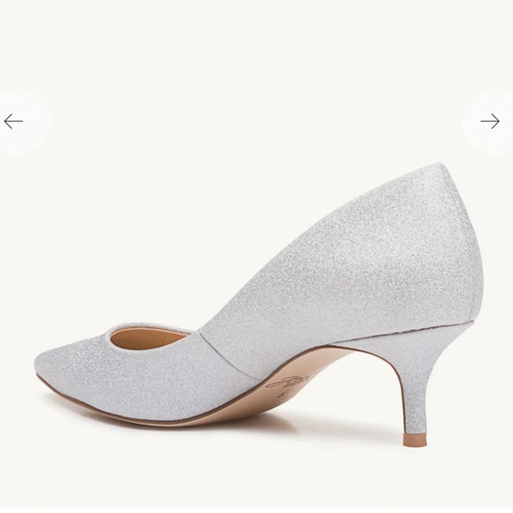 Jewel Badgley Mischa Royalty Pointed Toe Kitten Heel in Silver ✨ - Picture 12 of 12